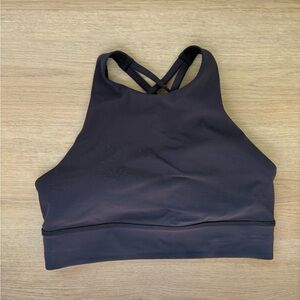 Lululemon Black High-Neck Strappy Sports Bra